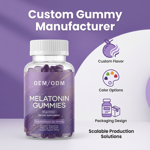Gomitas de Melatonina Sin Azúcar 5mg, Marca Privada OEM ODM, Gomitas Veganas para Dormir, Apoyo para la Relajación Nocturna, Suministro de Fábrica - Product Image 3