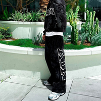 En gros Décontracté Personnalisé Full Print Hommes Sport Noir Nouveau Design Zip Up Jogging Survêtement Baggy Sweat Suit Survêtement