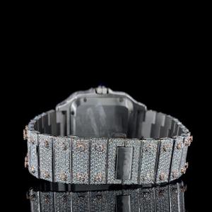 Montre de luxe en diamant pour femmes avec bracelet en acier inoxydable, disponible aux meilleurs prix depuis l'Inde - Product Image 3