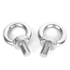 Stainless Steel and Aluminium Din444 OEM Lifting Eye Bolts with Plain and Zinc Finish