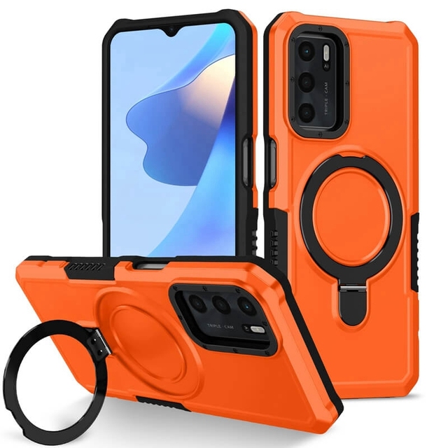 Custom TPU+PC Armor Design /OPPO A78 Case | 360 Magnetic Ring Holder & Heavy Duty Protection