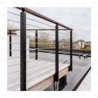 Seilsystem für Geländer – Quadratisch, Edelstahl (Inox) – für Treppen, Balkone, Villen, Gärten, Innenhöfe und Einkaufszentren