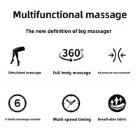 Masseur de jambes électrique séquentiel à 8 chambres, bottes de compression d'air, pression de 40 à 220 mmHg, 6 modes pour la récupération sportive et la circulation