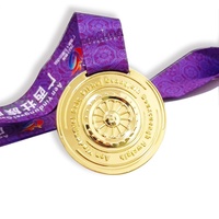 Trofeos de Metal de Aleación de Zinc 3D para Maratón, Medallas Deportivas Personalizadas, Diseño de Fabricante, Electrochapadas con UV, Venta al Por Mayor