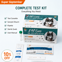 Kit de test rapide combiné Canine Parvovirus/Giardia CPV/GIA pour hôpitaux vétérinaires et vétérinaires spécialisés en parvovirus et virus de la maladie de Carré chez le chien