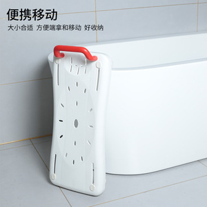 ที่นั่งอ่างอาบน้ำ QC-D76 แบบตรงพร้อมที่จับสีแดงเพื่อความปลอดภัยในการเคลื่อนย้ายในห้องน้ำ - Product Image 4