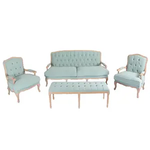 Soft Sofa Wedding 3 Seats Soft France Style Modular Sitting Room Sofa For Wedding Dining Events