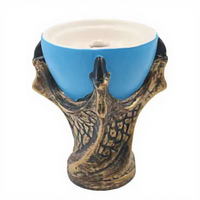 Nouvelle tasse à chicha en céramique de luxe en forme de griffe de dragon avec éclairage LED, tête de chicha en forme d'œuf, accessoires pour chicha arabe