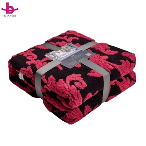 Eco Friendly 100 Polyester Soft Fluffy Jacquard Sherpa Blanket <strong>Double</strong> Layer Cozy Plush <strong>Throw</strong> <strong>for</strong> <strong>Bed</strong> Couch Family Winter Warm - Product Image 2
