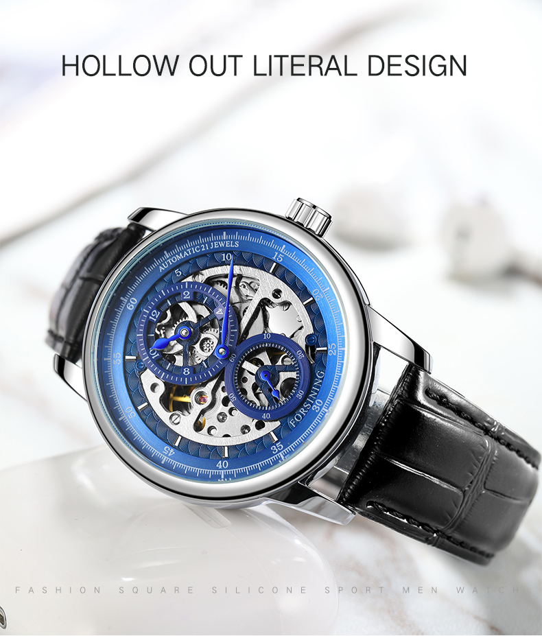 Fashion Forsining Golden Retro Luminous Hands Diamond Display Mens Mechanical Skeleton Wrist Watches Top Brand Luxury Clock