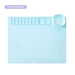 Silicone Painting Craft Mat With Paint Brush Set And Cleaner Apron