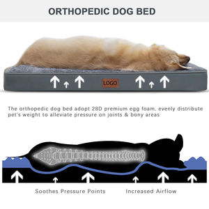 Cama para Perro de Lujo, Resistente, con Funda Extraíble, de Fibra Sólida, Impermeable, Ortopédica, con Espuma de Caja de Huevos, para Jaula - Product Image 5