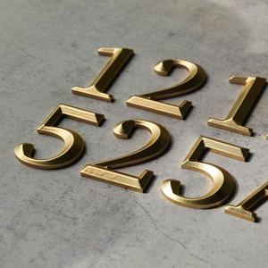 Hiện Đại Brass 3D Thư Kim Loại Số Nhà Kim Loại Dấu Hiệu Tùy Chỉnh Kích Thước Meter Địa Chỉ Số Cho Nhà - Product Image 6