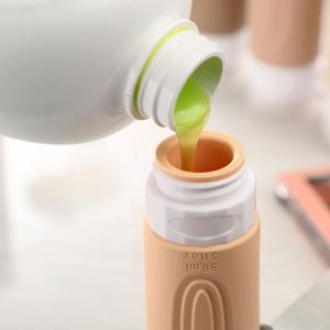 Kit de Botellas de Viaje Reutilizables de 3 Oz con Logotipo Personalizado, Juego de Botellas de Silicona a Prueba de Fugas para Artículos de Aseo - Product Image 3
