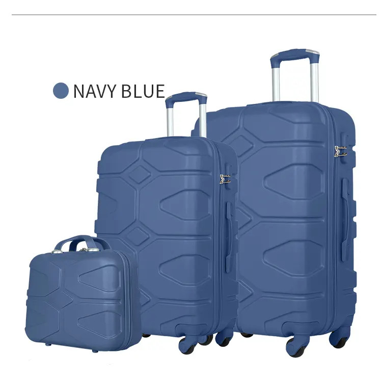 6 pièces/ensemble ensemble de bagages valise avec trousse de maquillage ABS coque dure valise cabine durable étui à bagages et sac