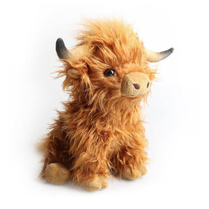 Boneka Sapi Highland Berbulu Panjang Super Lembut dengan Isian Kapas PP, Mainan Penghibur Anak untuk Usia 14+ - Product Image 2