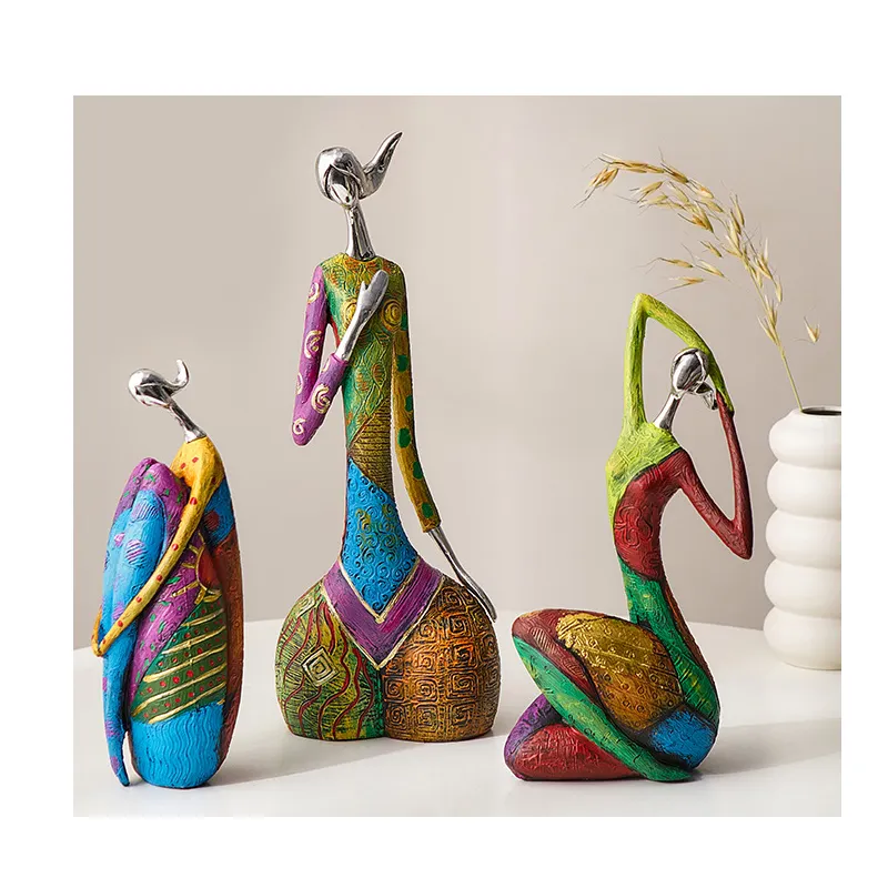 インテリア樹脂彫刻色のための抽象芸術女性彫刻置物モダンな家の装飾家の装飾的なフィギュアギフト