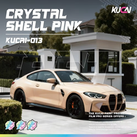 Film de protection de voiture en vinyle PET brillant couleur rose or, haute élasticité, film changeant de couleur pour carrosserie automobile, 1,52*17M