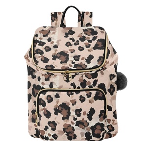 Top Quality Customs Leopard Print Lightweight Designer <b>Women</b> Eco-friendly Casual Waterproof <b>Large</b> Size Travel <b>Backpack</b> - Product Image 1