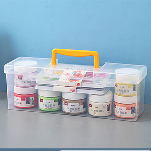 <span class=keywords><strong>Caja</strong></span> <span class=keywords><strong>de</strong></span> Plástico Rectangular Grande, Estuche para Pinceles y Lápices <span class=keywords><strong>de</strong></span> Dibujo, Organizador <span class=keywords><strong>de</strong></span> Escritorio, <span class=keywords><strong>Caja</strong></span> Transparente para Lápices <span class=keywords><strong>de</strong></span> Acuarela - Product Image 6