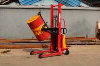 Empileur de palette de tambour à huile entièrement électrique, charge de 1 tonne, ascenseur de 2 mètres, empileur pour tambour à huile 2023