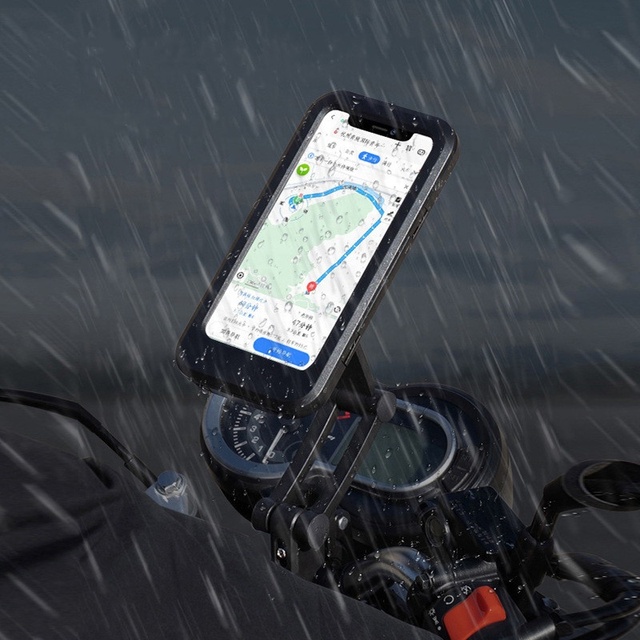 Flexible Waterproof Bicycle Phone Holder Adjustable Bike Stand for Motorcycle Handlebar Shockproof Cell Phone Mount