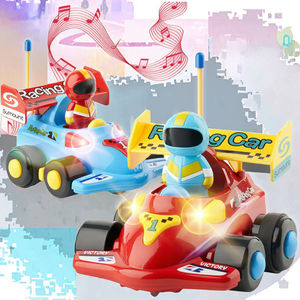 GHD TOYS Voiture de course électrique télécommandée bleue pour enfants, 2 canaux, échelle 1:32, prête à l'emploi intérieur/extérieur, portée de contrôle 10M - Product Image 3