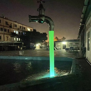 Fenlin Ngoài Trời Thép Không Gỉ Ma Thuật Nổi Vòi Nước Đài Phun Nước Cao Hiện Đại Tính Năng Nước Với LED Cho Vườn Khách Sạn - Product Image 2