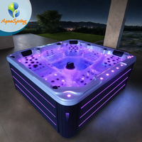2.3m harga pabrik mewah whirlpool Jetted Spa 124 jet akrilik pijat bak panas di atas tanah jaculzzier Spa luar ruangan untuk 5 orang