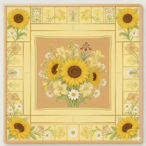 Housse de table de mahjong de style varié avec motifs floraux <span class=keywords><strong>aquarelle</strong></span> de feuilles et de bourgeons de roses, tapis de mahjong de luxe - Product Image 4