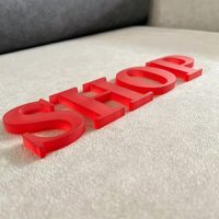 Lettres 3D en acrylique personnalisées avec adhésif au dos, enseigne transparente pour la publicité, les événements, les hôtels et les centres commerciaux, décoration murale