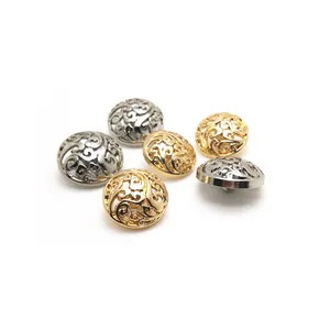 Exquisite Metal Decorative Buttons Hollow Cloud Design Hand Stitch Button For Coats Sweaters