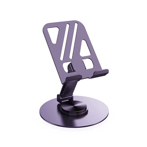 Emonita Metal Phone <b>Stand</b> 360 Degree Rotation Foldable Desktop <b>Tablet</b> Holder Anti Slip Base - Product Image 3