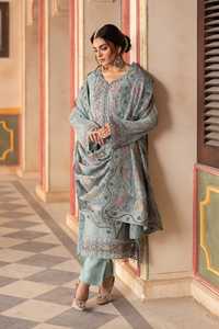 Costumes de luxe en mousseline de soie brodée pour femmes, Salwar Kameez avec dupatta – Robe de soirée de créateur - Product Image 2