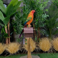Lézard bleu réaliste grand Animatronics Animal taille vivante laineux Animatronic perroquet soleil Conure modèle pour enfants parc