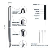 Grabadora de pluma de cámara portátil con formato de audio WAV y MP3 activado por voz y función de grabación