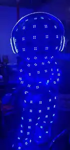 2024 Hot Selling LED Suit DJ Costumes Clothes LED Lights Luminous Stage Dance Performance Show Dress For Night Club