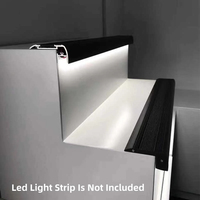 Profilé LED linéaire antidérapant pour marches, à montage en surface, sans rainure, en aluminium, pour villa, hôtel, couloir, escalier