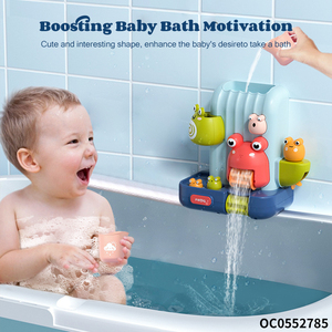 Dessin animé crabe mer Animal bébé douche jeux <span class=keywords><strong>ventouse</strong></span> toboggan eau piste <span class=keywords><strong>bain</strong></span> jouets avec logo pour enfants filles intérieur jeux d'eau - Product Image 3
