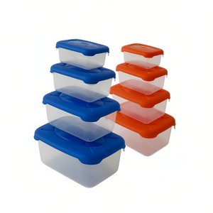 Recipientes Rectangulares para Almacenamiento de Alimentos Frigobella 0.50+1.00+1.90+3.20L Naranja Azul Material PP - Product Image 1