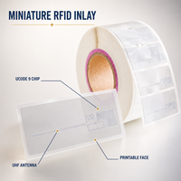 Orta Doğu Mücevherat Pazarları için Toptan Boş Baskıya Uygun 9 UHF RFID Mini Mücevher Etiketi Rulosu (Su Geçirmez)
