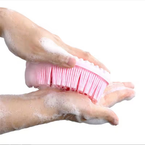 Cepillo de silicona para el cuerpo con dispensador de gel de ducha, mango largo, portátil, suave, para masaje en el baño - Product Image 3