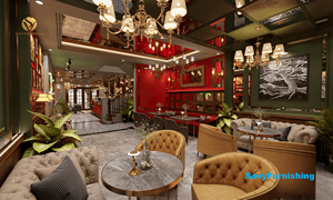 Elegante café cafetería tienda renderizado moderno panadería tienda muebles conjunto fabricante personalizado café Bar restaurante muebles conjunto en venta - Product Image 5