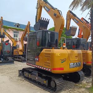 Excavadora SANY SY75C de 7,5 toneladas usada, motor Isuzu de 56kN Bucket Force para trabajos agrícolas de paisajismo municipal con motor PLC - Product Image 5