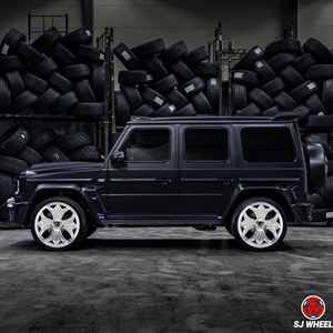 Rines Forjados SJ Chrome Hearts Pulidos de 20-24 Pulgadas, Estilo Vintage Retro, Compatibles con Chevy Impala, <span class=keywords><strong>Lincoln</strong></span>, Cadillac Deville, Rolls Royce - Product Image 2