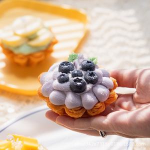 เทียนหอมกลิ่นขนมครัวซองต์ทำมือจากขี้ผึ้งถั่วเหลืองรักษ์โลก กลิ่นผลไม้ สำหรับอโรมาเธอราพี - Product Image 5