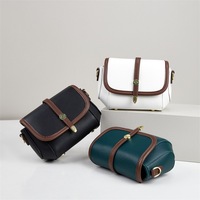 Sacs fourre-tout décontractés en cuir PU bicolore pour femmes, sacs à main avec fermeture éclair, mini sacs de luxe en polyester, confortables, capacité 1L
