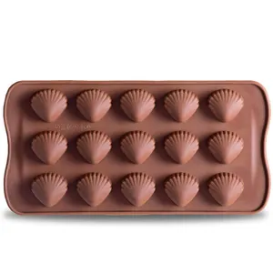 Candy Stampi In Silicone Del Cioccolato Della Muffa del Cubo di Ghiaccio Vassoi Non Bastone BPA Libero Cuori Stelle Conchiglie Gummy