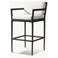 Tables hautes et tabourets de bar d'extérieur en aluminium pour soirées chic en cabane ou dans le jardin