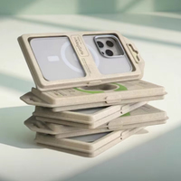 Boîte d'emballage moulée à froid en pâte vierge biodégradable HTA, insert blanc pour étuis de téléphone portable